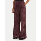 HUGO Hlače iz tkanine Haviri 50554419 Bordo rdeča Relaxed Fit