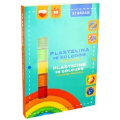 STARPAK Šolska modelirna glina 16 barv, valovita, z lopatico, intenzivne barve