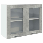 Viseci stakleni ormaric Lyon betonsko sivi 80x31x60 cm