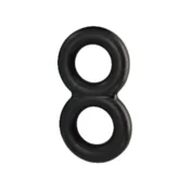 Igracka za pse Gumeni dupli krug, 27.5x15x3.8cm, Crni