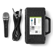 Nedis MPWD50CBK karaoke mikrofon, 6.35mm -72dB+, Sensitivity, 50Hz-15kHz, 5.0m + Kofer