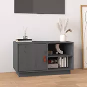 Vidaxl vidaXL TV omarica siva 70x34x40 cm masivni borov les