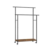 Songmics Obešalnik za oblačila 98.5x39.6x156.8 cm rjav