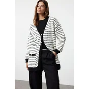 Trendyol Black Jacket Look Knitwear Cardigan