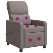 vidaXL Masirni ležalnik Taupe