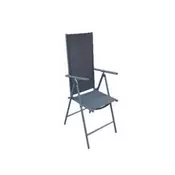 Baštenska stolica Matera, crno-siva, 51118