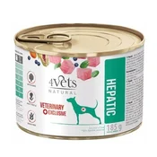 4VETS Natural Hepatic mokra hrana za pse, 185 g