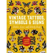 Vintage Tattoos, Symbols & Signs Sticker, Color & Activity Book