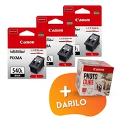 Canon - Komplet kartuš Canon PG-540L (črna), original, 3 kosi + DARILO GRATIS