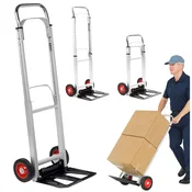 Lean-toys Zložljiv aluminijast skladiščni transportni voziček 90 kg