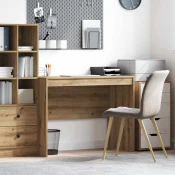 vidaXL Pisalna Miza Umetni hrast MDF 100 x 50 x 76 cm Preprosta