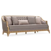 Casa Padrino luxury baroque living room sofa gray/gold - Handmade baroque style sofa with decorative pillows - Luxury living room furniture in baroque style
