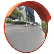 vidaXL Zunanje oranžno konveksno prometno ogledalo PC plastika 45 cm