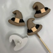KREATIVNI SLATKIŠI Modla za izradu popsa Vešticiji šešir, 5 cm, Bela