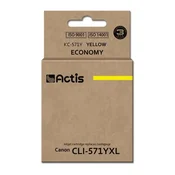 slomart actis kc-571y črnilo (nadomestno za canon cli-571y; standardno; 12 ml; rumeno)