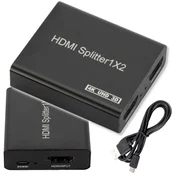 shumee HDMI razdelilnik 1 na 2 2x 4K 2K 3D razdelilnik slik Kloniranje razdelilnika