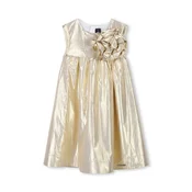 Karl Lagerfeld Kids Elegantna obleka Z30474 D Zlata Regular Fit