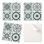 shumee Samolepilne vinilne ploščice - potiskane dekoracije s cvetličnimi in geometrijskimi vzorci 20x20x20 cm