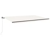 vidaXL vidaXL Ročno zložljiva tenda 500x350 cm krem, (20966575)
