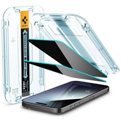 Spigen GLAS.TR EZ FIT Privacy 2-Pack - Kaljeno staklo s filterom za privatnost za iPhone 15 Pro Max