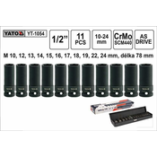 YATO YT-1054 Set nasadnih kapica 1/2, 10-24mm, 11 komada