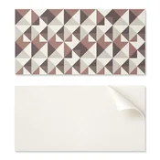 shumee Komplet potiskanih vinilnih ploščic z geometrijskim vzorcem s trikotniki 10x40x20 cm