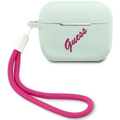 Guess GUACAPLSVSBF AirPods Pro cover blue fuschia Silicone Vintage (GUACAPLSVSBF)