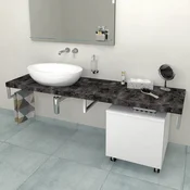 SAPHO AVICE Eleganten Kamniti Umivalni Pult 150x50 cm, Debelina 5 cm