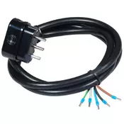 Commel Priključni kabel H05RR-F5X2,5 (Crne boje, 2 m)