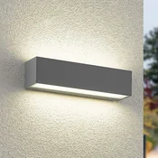 Arcchio LED zunanja stenska svetilka Lengo, 25 cm, 2-svetilna, siva, CCT - Sodobni - Aluminij
