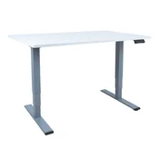 Homestar Pisalna miza ERGO OPTIMAL 140x80x62-127 cm sivo-bela srebrno-siva