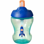 Tommee Tippee Straw Cup 7m+ skodelica s slamico Blue 230 ml