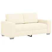 Vidaxl Dvosed kremne barve 180x77x82 cm žametno blago