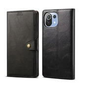 LENUO Usnjeni preklopni ovitek za Xiaomi Mi 11 Lite, črna