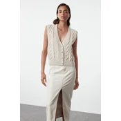 Trendyol Milla ženski duks Twoaw25Ye00040, Stone-Beige