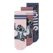 NAME IT Nogavice NMFJinea Stitch mornarska / mauve / roza / črna