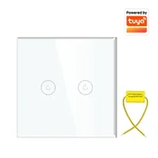 Wi-Fi smart prekidac svetla bez N provodnika 2x10A WFPS-G02/WH