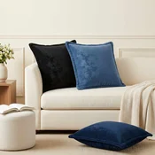 vidaXL Dekorativna blazina 6 kos HOUTEN Črna 50 x 50 cm Flanel