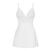 Obsessive komplet babydoll in tangice - 810-BAB-2, bel (Brezplačen 1 L mehčalca Zara)