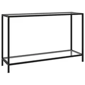 Vidaxl Konzolna mizica prozorna 120x35x75 cm kaljeno steklo