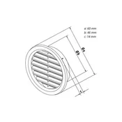 ZRAČNIK VGRADNI FI= 50 MM - BELI - VM 50 B [4 KOSI V PAKETU]