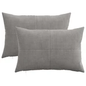 vidaXL Prevleka za blazino 2 pcs ALMELO Svetlo siva 30 x 50 cm