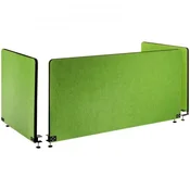 VEVOR Delilnik mize 3-panelni akustični set za zasebnost 152x61 cm 61x61 cm zelena