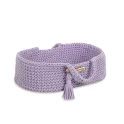 MY SWEET BABY Nosilec za punčke Moses Basket BOHO iz bombaža - vijoličen
