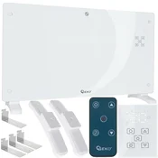 Stekleni konvektorski grelnik z LCD, daljinskim upravljanjem in WiFi 2500W (bel) 60738