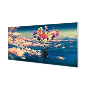 tulup.si Zidna obloga za kuhinju Sky oblaki baloni 120x60 cm
