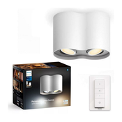 Philips - LED prigušiva spot svetiljka Hue PILLAR 2xGU10/4,2W/230V + daljinski upravljac, bela