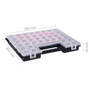 shumee Škatle za sortiranje 5 kosov z delilniki 385x283x50 mm plastika