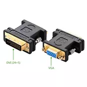 FAST ASIA adapter-konverter DVI-I na VGA (m/A3) (Crni)  DVI-I - muA!ki VGA - A3enski
