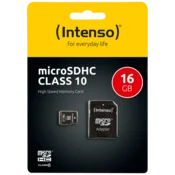 (Intenso) Micro SD Kartica 16GB Class 10 (SDHC & SDXC) sa adapterom - SDHCmicro+ad-16GB/Class10